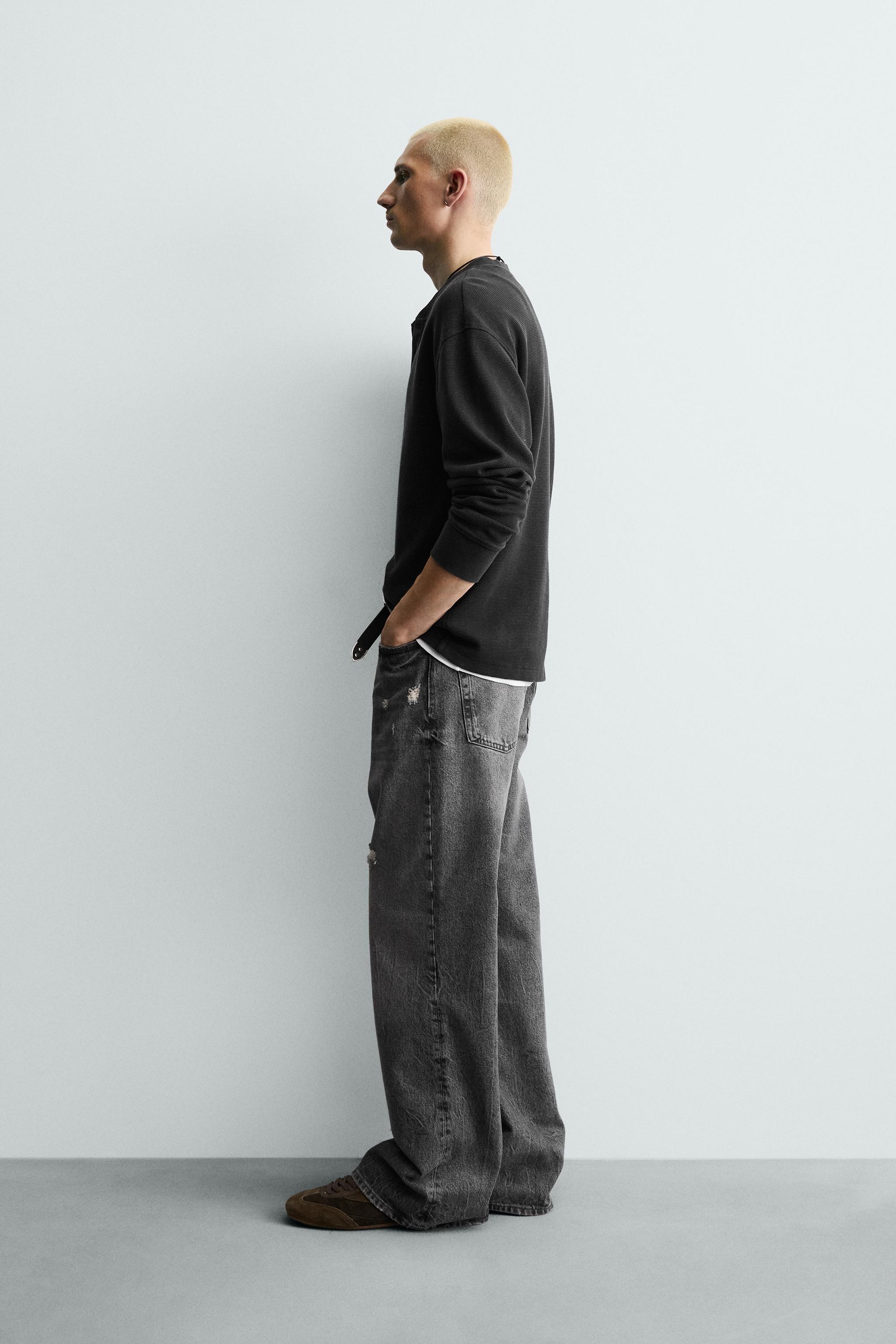 WAFFLE KNIT HENLEY SHIRT
